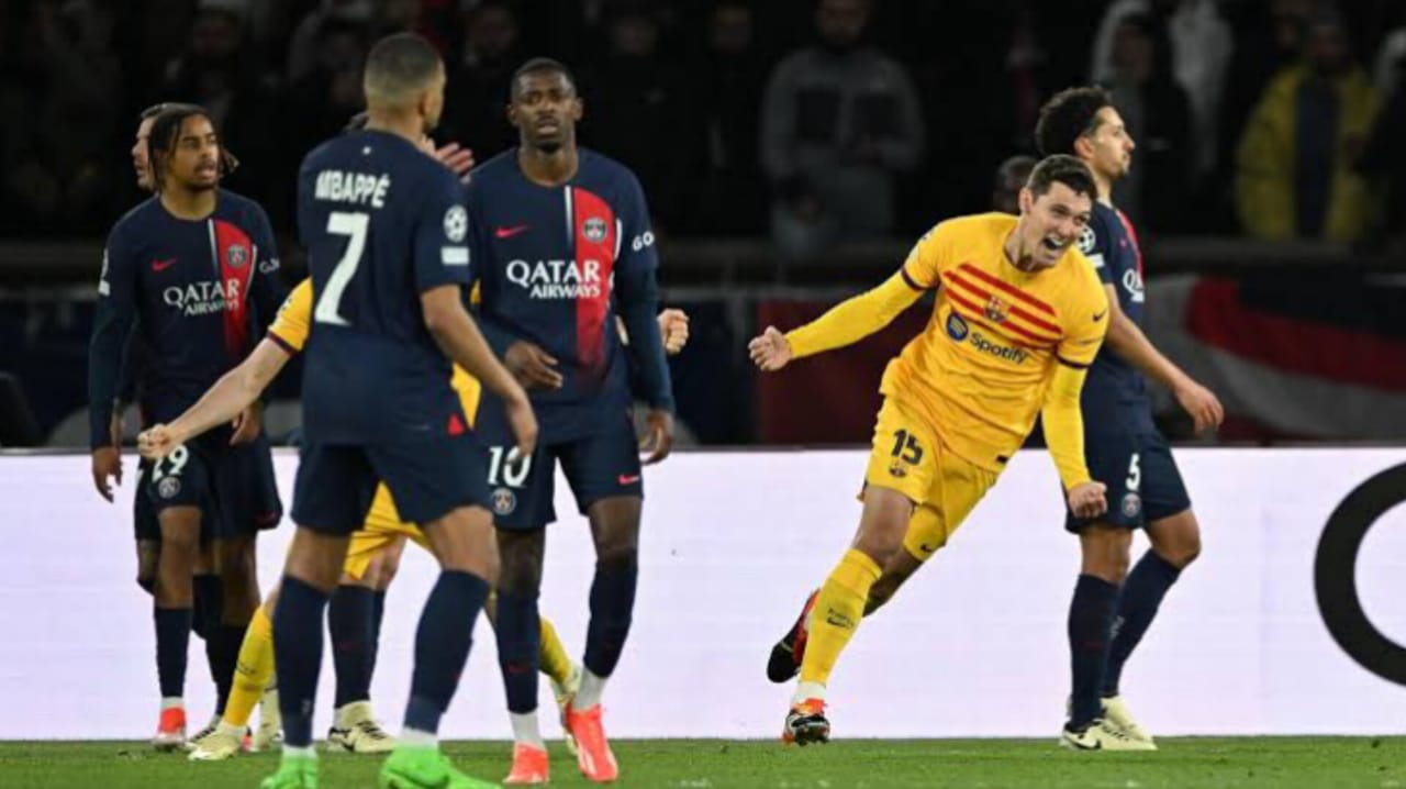 Barcelona Beats PSG 3-2 in 1st leg Of Champions League Quarterfinals