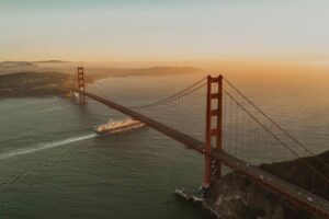 Morning view  of Golden Gate Bridge