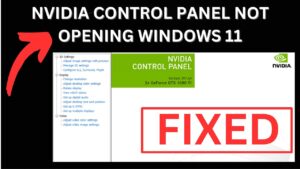 NVIDIA Control Panel Not Opening